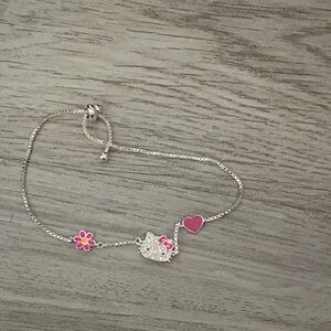 Hello Kitty Silver and Pink Bracelet